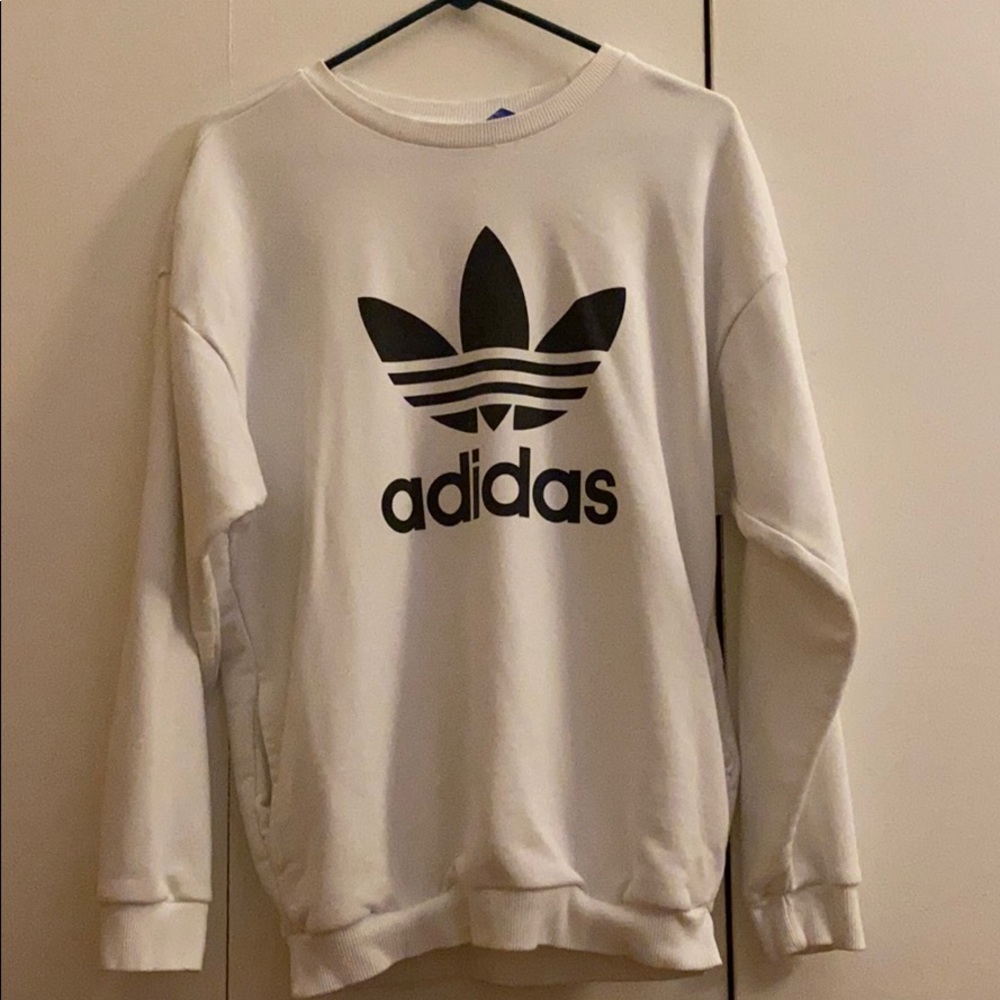 ADIDAS white crewneck